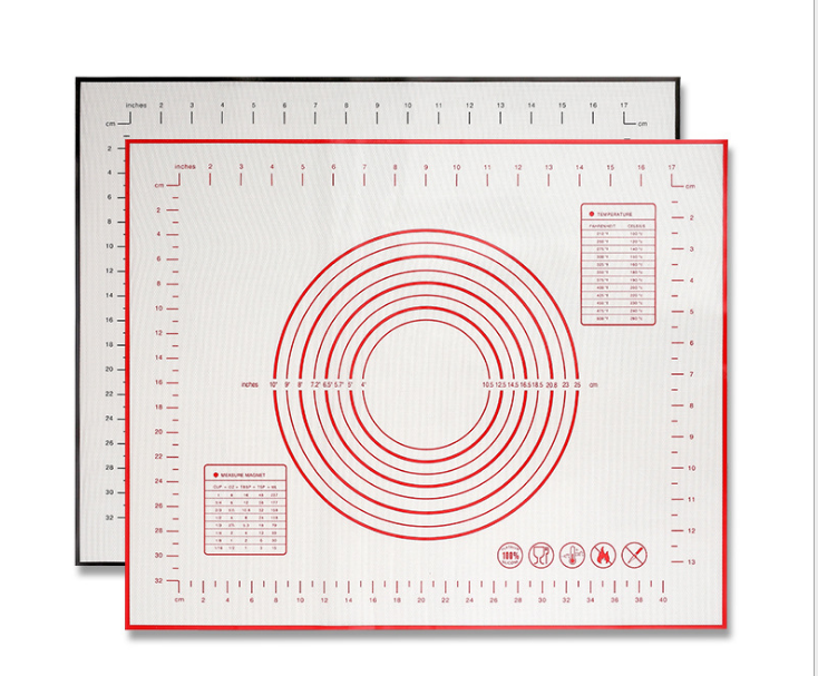 High Temperature Resistant 40 * 50cm Glass Fiber Dough Kneading Silicone Surface Pad High Temperature Resistant 40 * 50cm Glass Fiber Dough Kneading Silicone Surface Pad