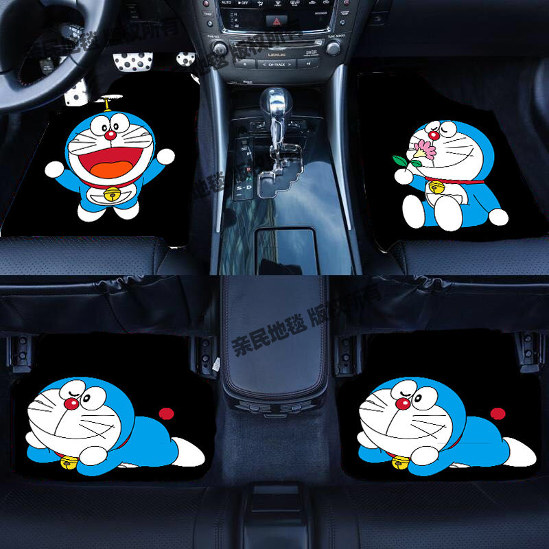 Car Foot Mat Universal Easy to Clean Single Piece Cute Cartoon Carpet Suede Environmentally Friendly Odorless Car Floor Mat