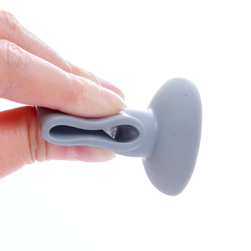 Silicone Door Stopper Punch-Free Plastic Anti-Collision Plastic Floor Knob Bathroom Wall Door Handle Protector Collision Pad Door Stopper