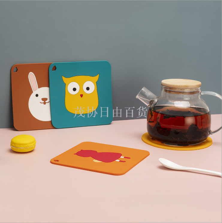 Silicone heat insulation pad meal heat resistant table mat anti-hot pot pad creative home cute bowl pad