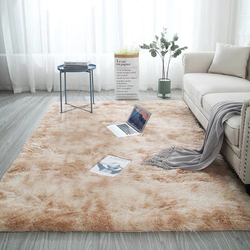 Jie Tai Tie-Dye Gradient Long Velvet Carpet Living Room Coffee Table Pad Bedside Washable Full-Bed Bedroom Nordic Ins Jie Tai Tie-Dye Gradient Long Velvet Carpet Living Room Coffee Table Pad Bedside Washable Full-Bed Bedroom Nordic Ins