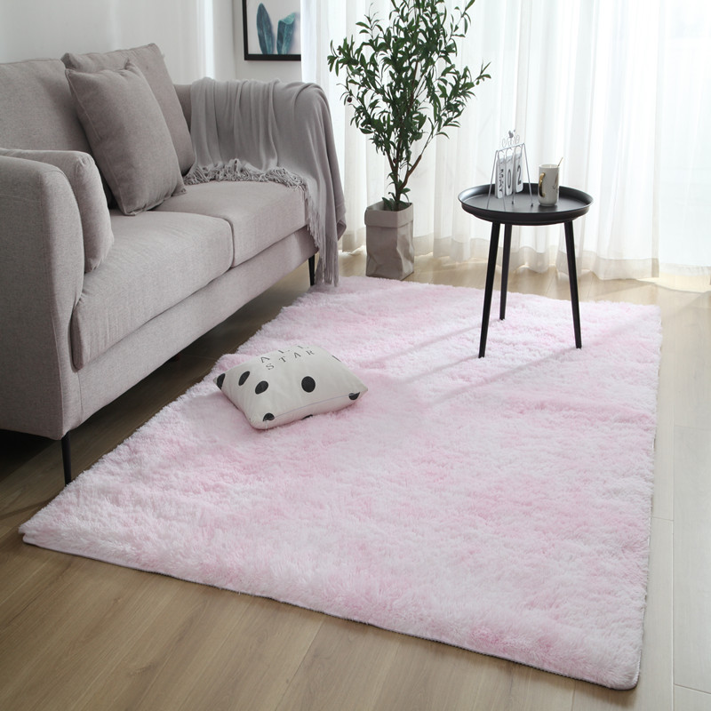 Jie Tai Tie-Dye Gradient Long Velvet Carpet Living Room Coffee Table Pad Bedside Washable Full-Bed Bedroom Nordic Ins Jie Tai Tie-Dye Gradient Long Velvet Carpet Living Room Coffee Table Pad Bedside Washable Full-Bed Bedroom Nordic Ins