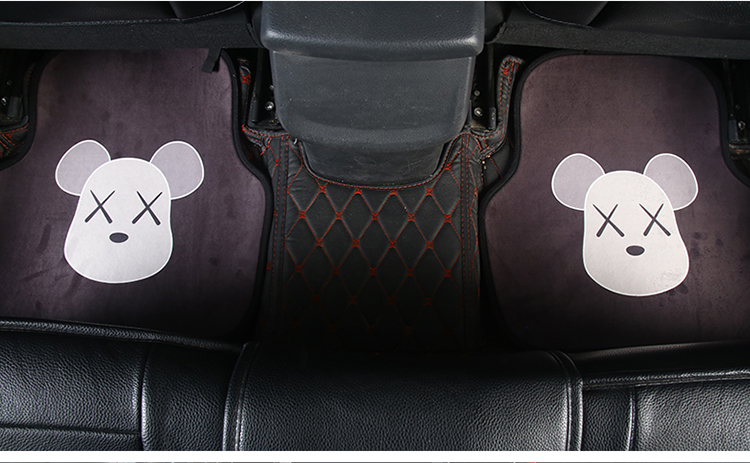 Car Foot Mat Universal Easy to Clean Single Piece Cute Cartoon Carpet Suede Environmentally Friendly Odorless Car Floor Mat Car Foot Mat Universal Easy to Clean Single Piece Cute Cartoon Carpet Suede Environmentally Friendly Odorless Car Floor Mat