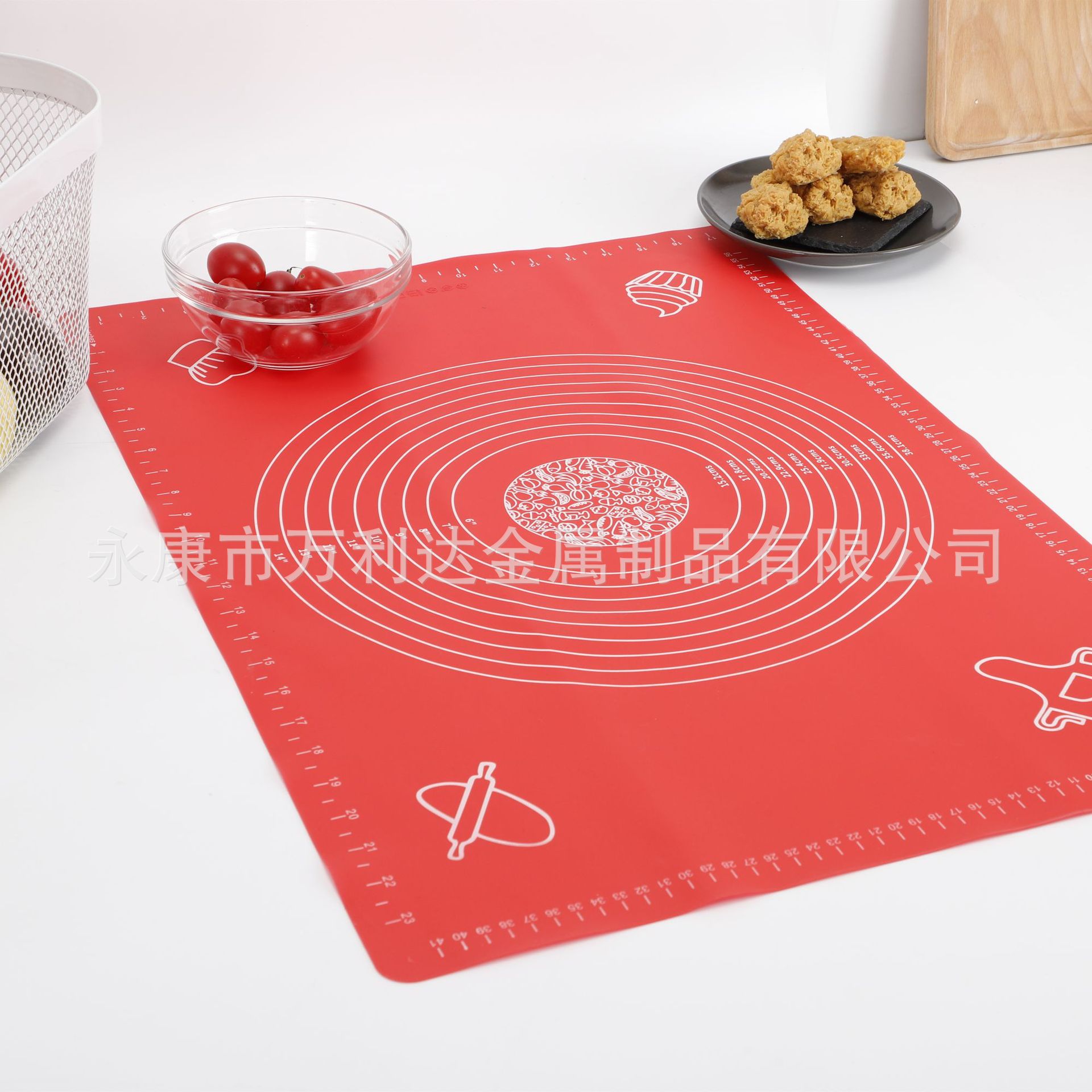 Kitchen Baking Dough Kneading Non-Slip High Temperature Resistant with Scale Dough Rolling Pad Silicone Dough Kneading Stall Direct Supply