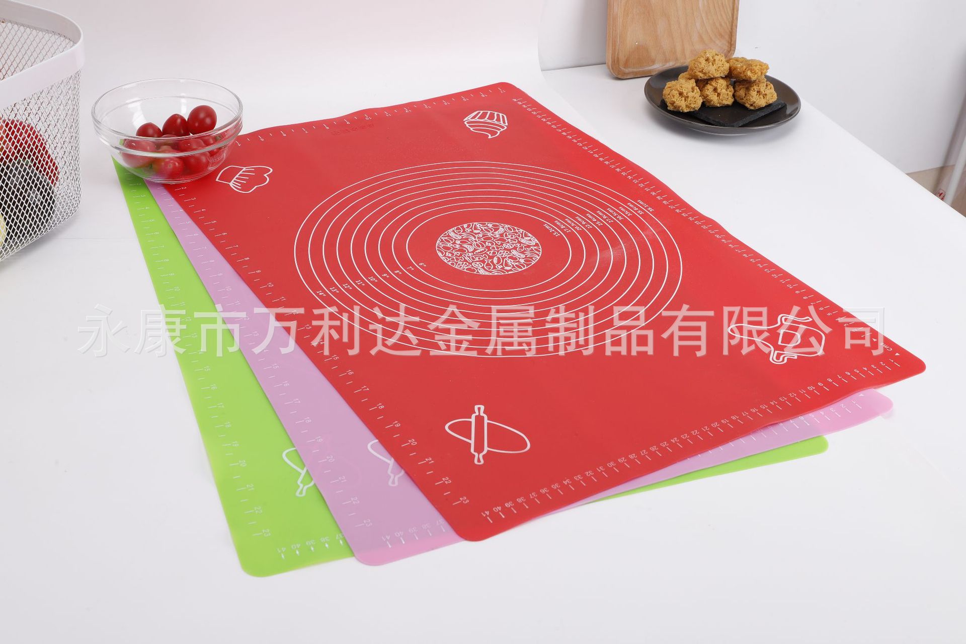 Kitchen Baking Dough Kneading Non-Slip High Temperature Resistant with Scale Dough Rolling Pad Silicone Dough Kneading Stall Direct Supply
