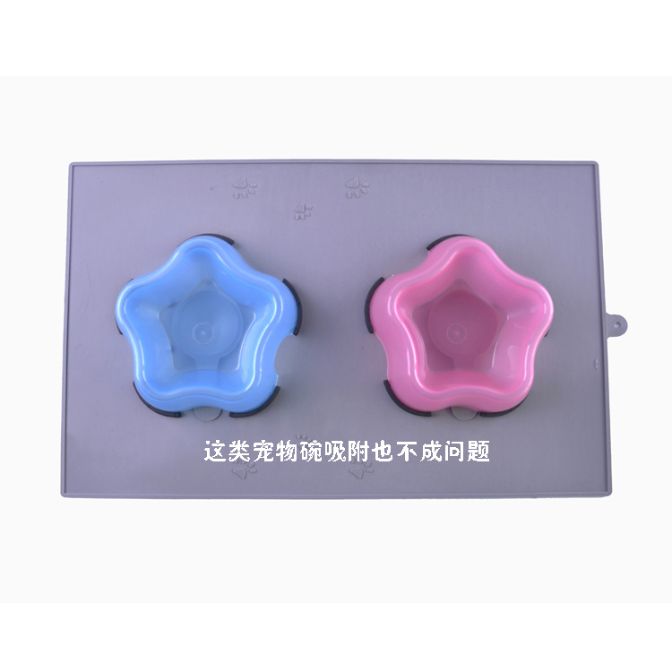 Manufacturers supply pet supplies non-slip bowl pad double bowl pad pet table pad with suction cup silicone non-slip pad Manufacturers supply pet supplies non-slip bowl pad double bowl pad pet table pad with suction cup silicone non-slip pad