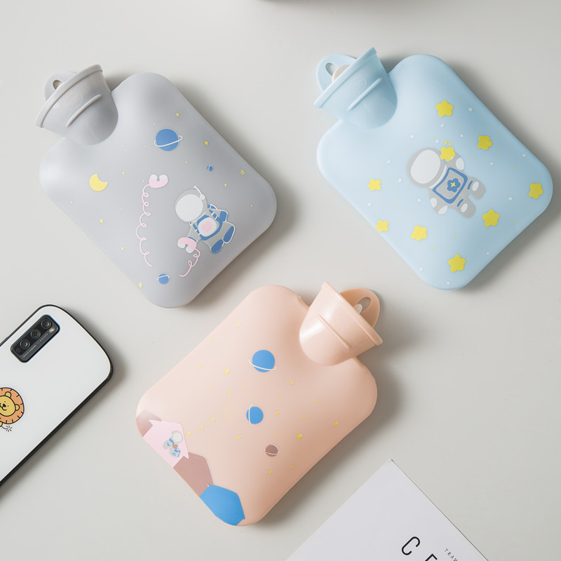 INS Hot Water Injection Bag Belly Silicone Hot Water Bottle Winter Student Portable Hot Compress Cartoon Cute Heating Pad