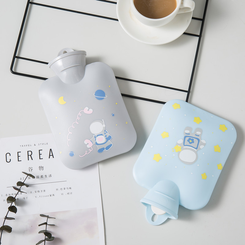 INS Hot Water Injection Bag Belly Silicone Hot Water Bottle Winter Student Portable Hot Compress Cartoon Cute Heating Pad
