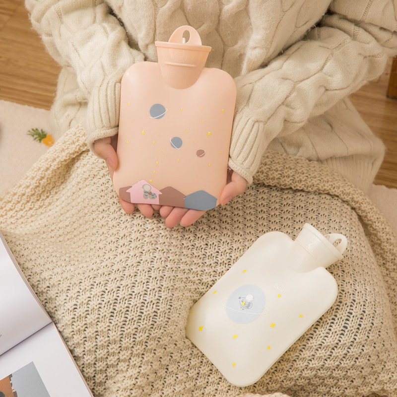 INS Hot Water Injection Bag Belly Silicone Hot Water Bottle Winter Student Portable Hot Compress Cartoon Cute Heating Pad