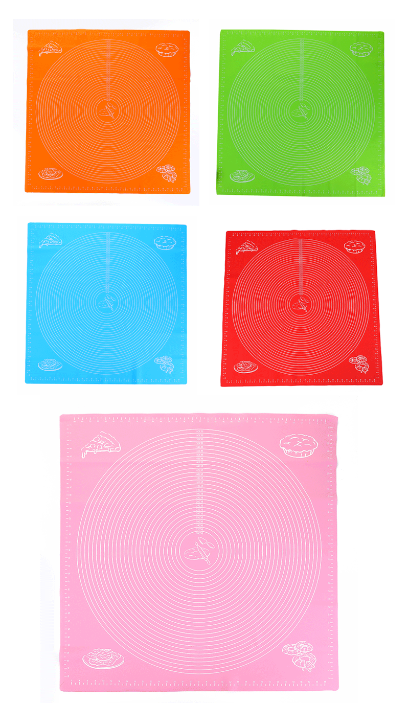 Silica Gel Pad Dough Board Baking Tool More Sizes Large Non-Slip Silicone Dough Kneading Dumpling Chopping Board Baking Mat