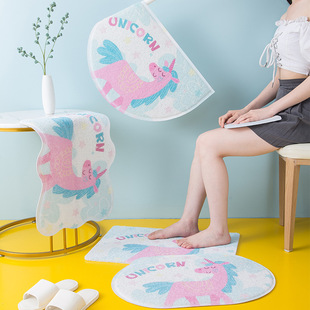 [Cross-Border Hot Selling] Imitation Coconut Palm Door Mat Hallway Doormat Wire Ring Foot Mat PVC Non-Slip Floor Mat Carpet
