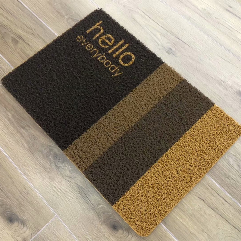 [Cross-Border Hot Selling] Imitation Coconut Palm Door Mat Hallway Doormat Wire Ring Foot Mat PVC Non-Slip Floor Mat Carpet