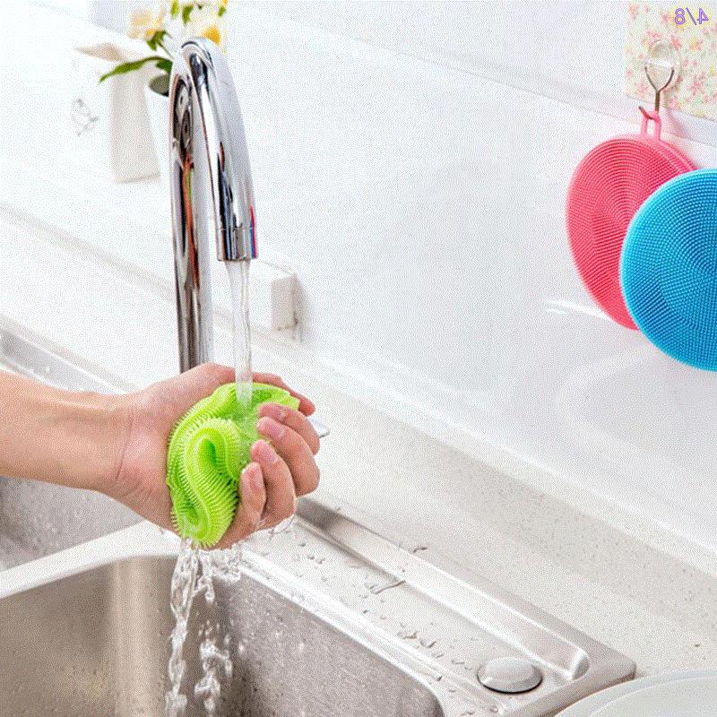 Silicone Kitchen Dish Brush Fruit Cleaning Artifact Kitchen Dish Brush Bowl Rag Can Be Used Repeatedly Scouring Pad
