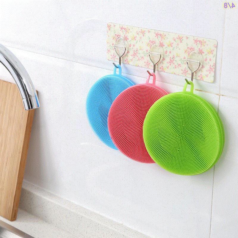 Silicone Kitchen Dish Brush Fruit Cleaning Artifact Kitchen Dish Brush Bowl Rag Can Be Used Repeatedly Scouring Pad