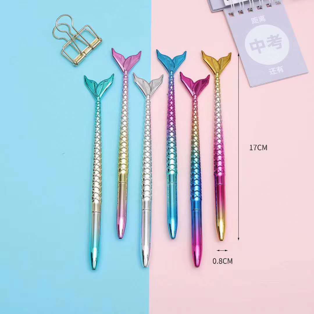 Korean-Style Creative Laser Cool Crayon Mermaid Highlight Stick 6-Color Fish Powder Crayon Fluorescent Pen Flash Pen Award Korean-Style Creative Laser Cool Crayon Mermaid Highlight Stick 6-Color Fish Powder Crayon Fluorescent Pen Flash Pen Award