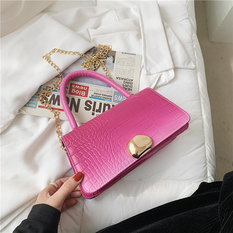 2021 Spring New Trendy Underarm Bag Chain Shoulder Small Bag Women&#039;s Bag Simple French Stick Small Square Bag Women&#039;s