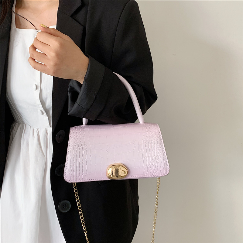 2021 Spring New Trendy Underarm Bag Chain Shoulder Small Bag Women&#039;s Bag Simple French Stick Small Square Bag Women&#039;s