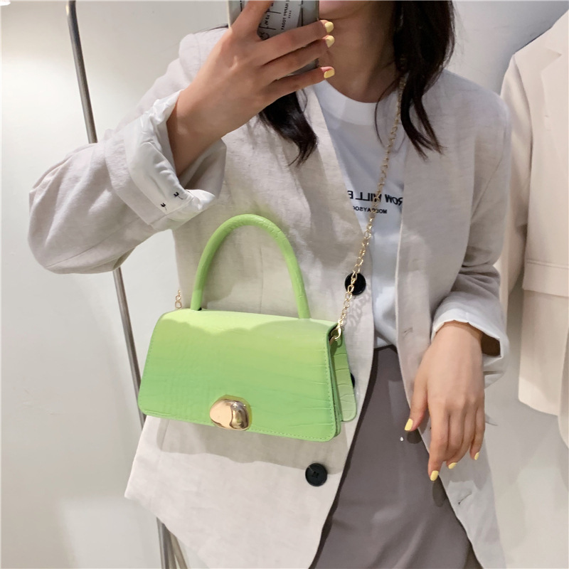 2021 Spring New Trendy Underarm Bag Chain Shoulder Small Bag Women&#039;s Bag Simple French Stick Small Square Bag Women&#039;s