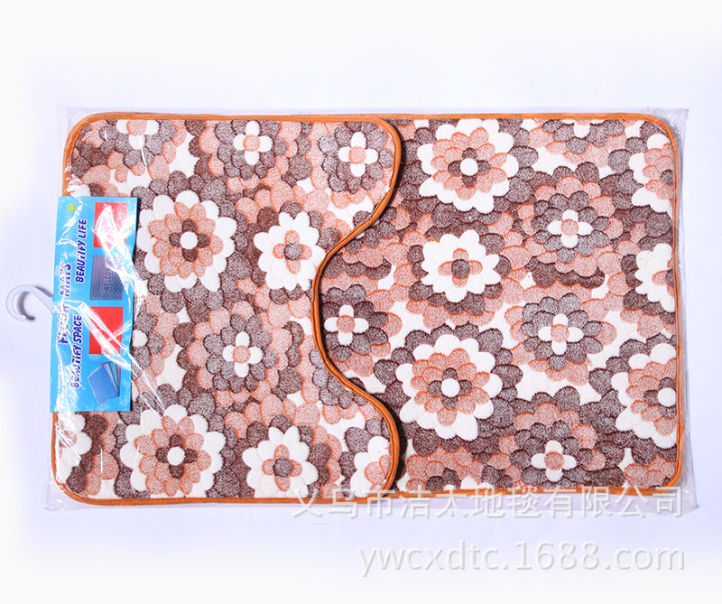 Thick coral fleecy floor mat bathroom two-piece bathroom non-slip mat face basin bibulous mat carpet manufacturers wholesale Thick coral fleecy floor mat bathroom two-piece bathroom non-slip mat face basin bibulous mat carpet manufacturers wholesale