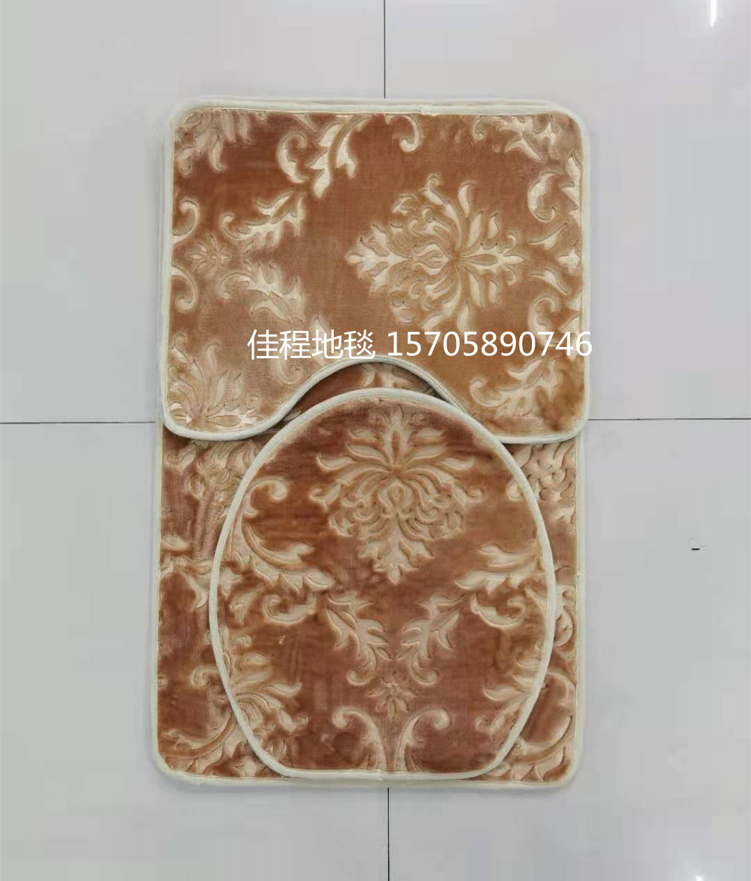 Plain Embossed Toilet Three-Piece Floor Combination Floor Mat Carpet Solid Color Floor Mat Absorbent Non-Slip Mat Plain Embossed Toilet Three-Piece Floor Combination Floor Mat Carpet Solid Color Floor Mat Absorbent Non-Slip Mat