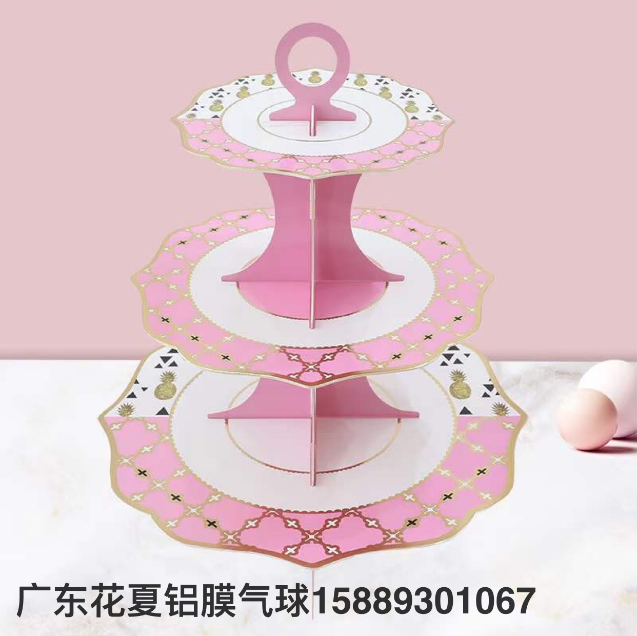 2021 Factory Wholesale New White Card Bronzing Paper Cake Rack Birthday Party Dress up Dessert Table