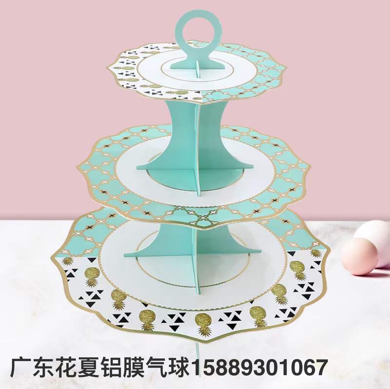 2021 Factory Wholesale New White Card Bronzing Paper Cake Rack Birthday Party Dress up Dessert Table