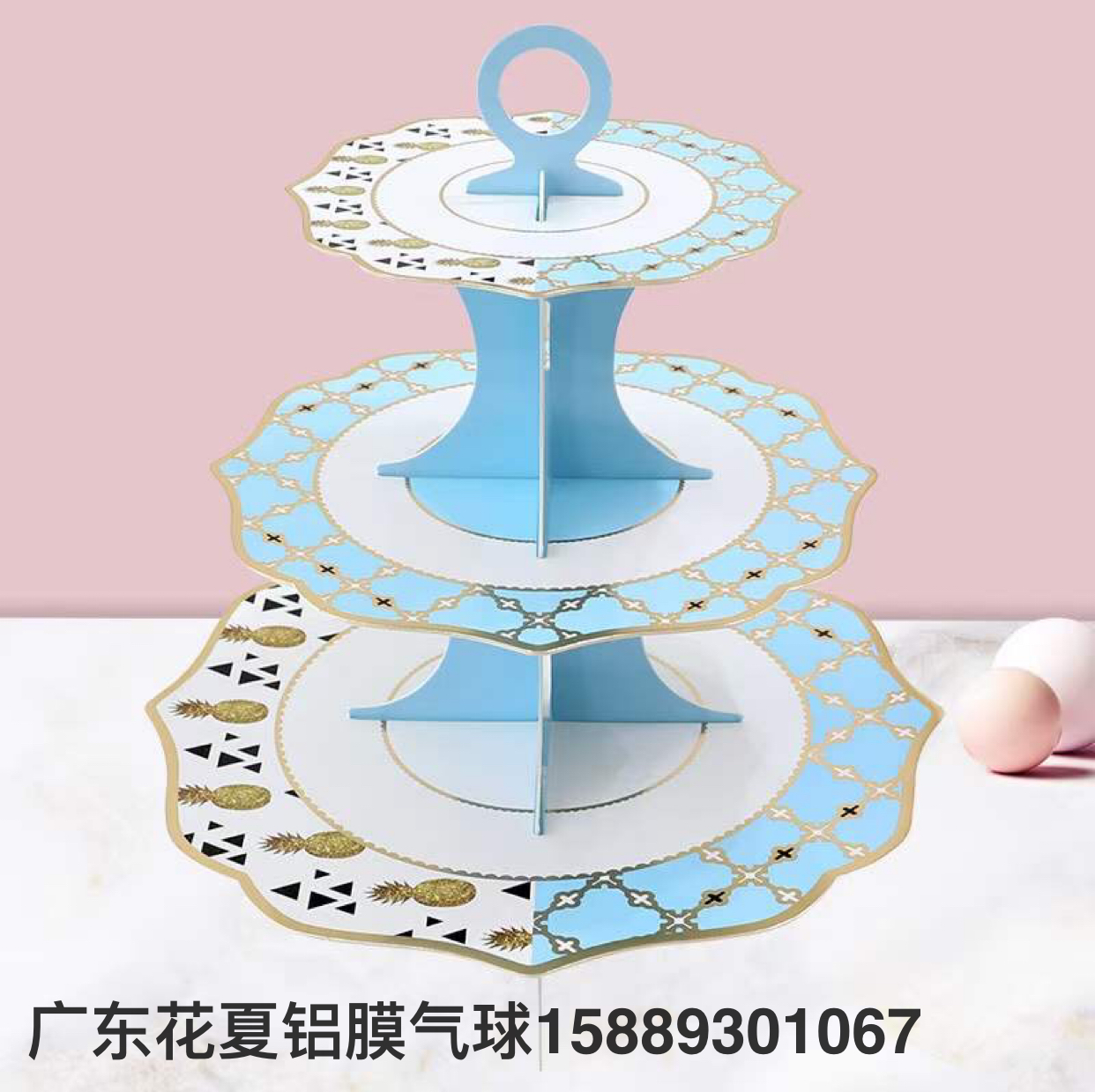 2021 Factory Wholesale New White Card Bronzing Paper Cake Rack Birthday Party Dress up Dessert Table