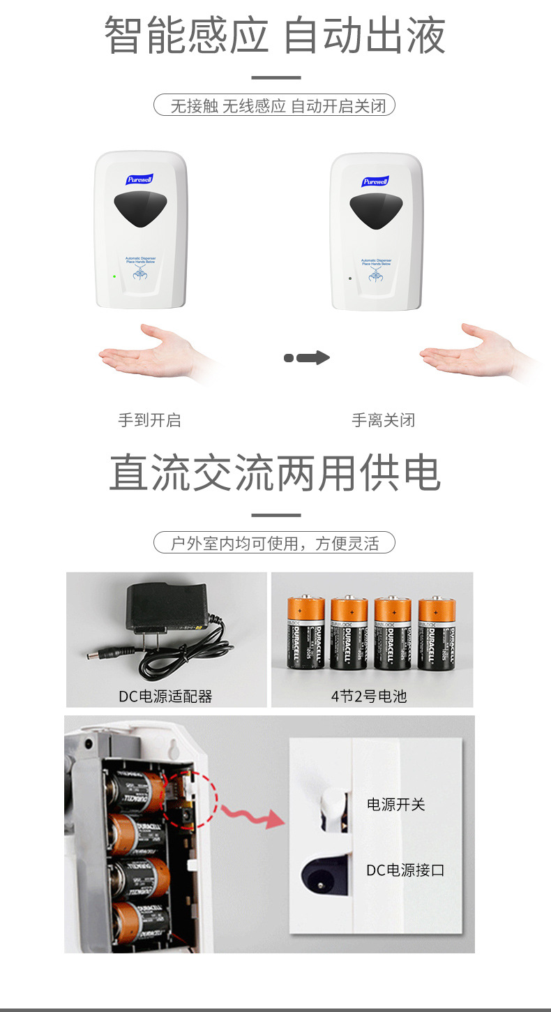 Fully Automatic Inductive Soap Dispenser Modern Foam Induction Hand Sterilizer Alcohol Spray Hand Washing Soap Dispenser