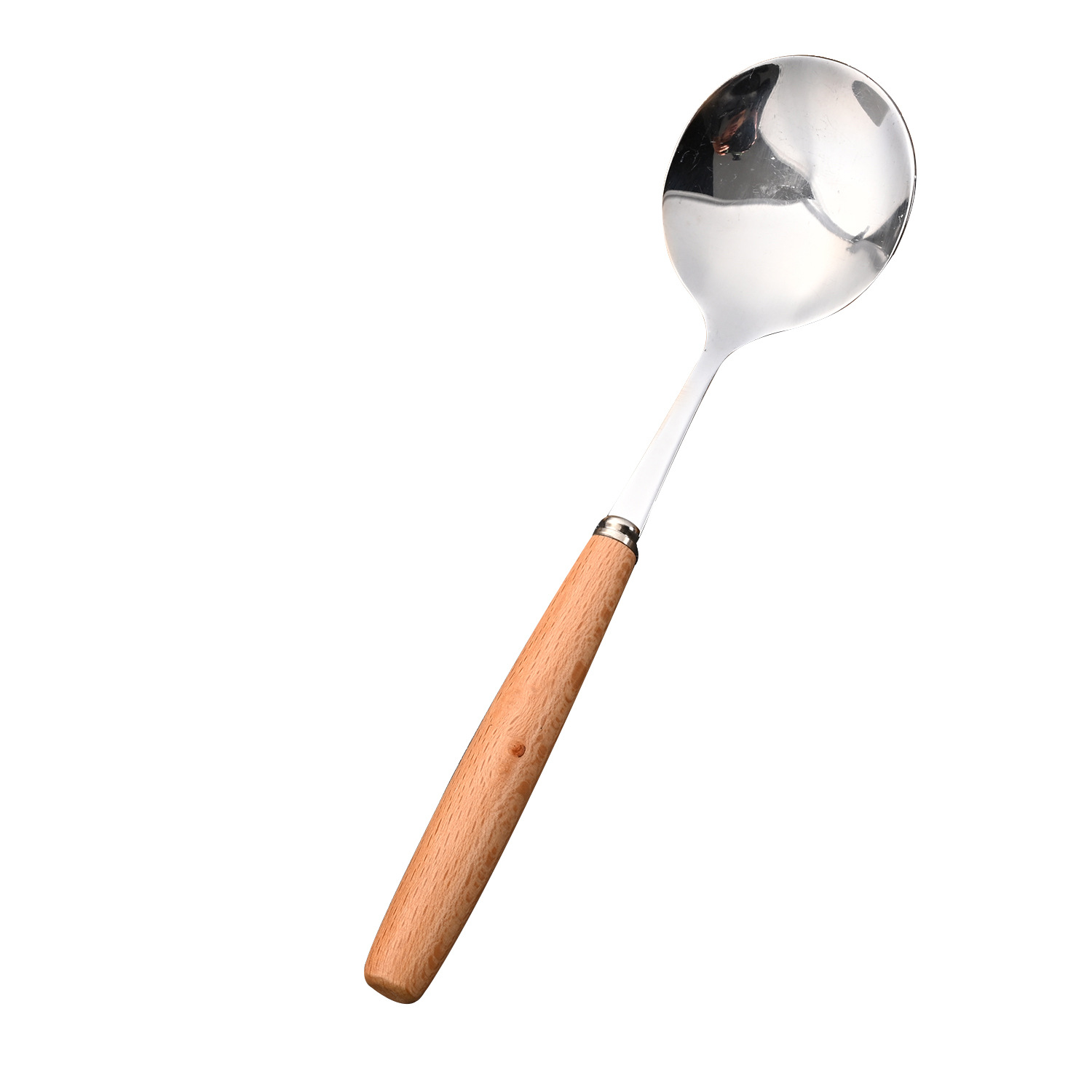 Japanese Style Stainless Steel Tableware with Wooden Handle Beech Handle Knife Fork Spoon Gift Tableware Spoon Fruit Fork Table Knife
