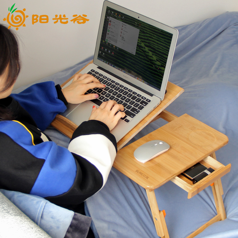 Bed Computer Desk Tablet Notebook Laptop Folding Table Portable Card Slot Bed Small Desk Study Table