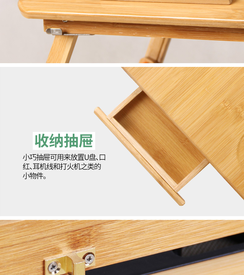 Bed Computer Desk Tablet Notebook Laptop Folding Table Portable Card Slot Bed Small Desk Study Table