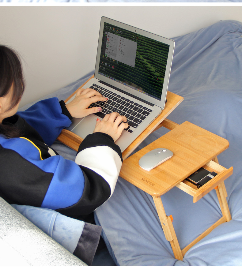 Bed Computer Desk Tablet Notebook Laptop Folding Table Portable Card Slot Bed Small Desk Study Table