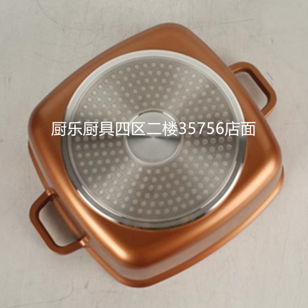 Factory Direct Sales Aluminum Non-Stick Pan Pan 24-Inch Double-Ear Die Casting Oil Square Pan Fryer Double Bottom Steamer Aluminum Factory Direct Sales Aluminum Non-Stick Pan Pan 24-Inch Double-Ear Die Casting Oil Square Pan Fryer Double Bottom Steamer Aluminum