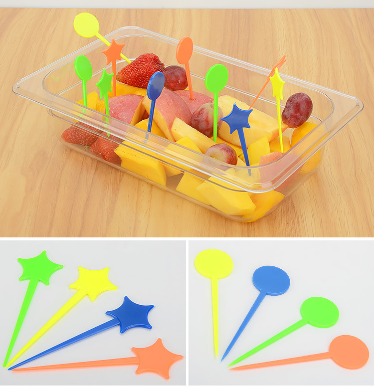 Color Star Fruit Needle Disposable Fruit Fork Plastic Sign round Nail Fork StarShaped MilkinWater Plug Stick Trial Fork Color Star Fruit Needle Disposable Fruit Fork Plastic Sign round Nail Fork StarShaped MilkinWater Plug Stick Trial Fork