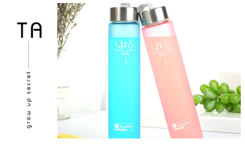 H2O Frosted Transparent Plastic Cup Sports Couple Water Cup Fashion Stick Cup Lanyard Cup Scented Tea Cup Wholesale H2O Frosted Transparent Plastic Cup Sports Couple Water Cup Fashion Stick Cup Lanyard Cup Scented Tea Cup Wholesale