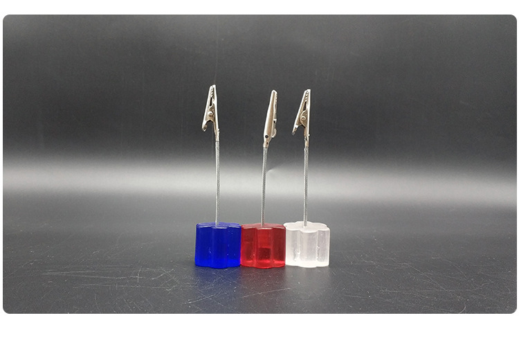 PVC box name card clip creative square message clip metal sheet holder table topper PVC box name card clip creative square message clip metal sheet holder table topper