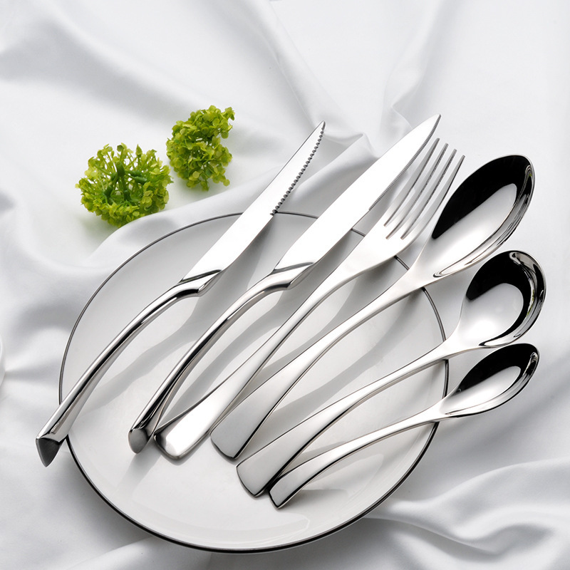 French Elegant Kaya Stainless Steel Steak Knife, Fork and Spoon Factory Direct Sales Hotel Western Food Tableware Table