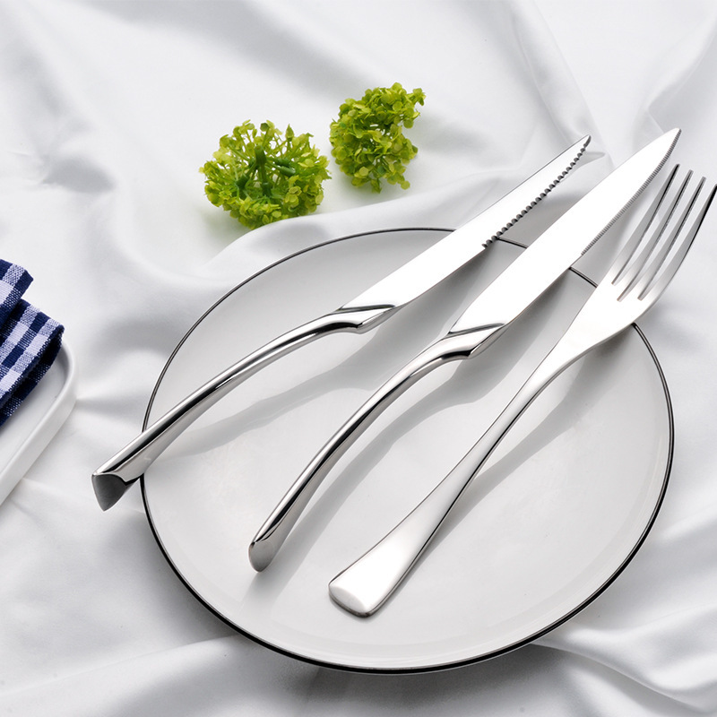 French Elegant Kaya Stainless Steel Steak Knife, Fork and Spoon Factory Direct Sales Hotel Western Food Tableware Table