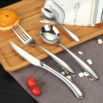 French Elegant Kaya Stainless Steel Steak Knife, Fork and Spoon Factory Direct Sales Hotel Western Food Tableware Table