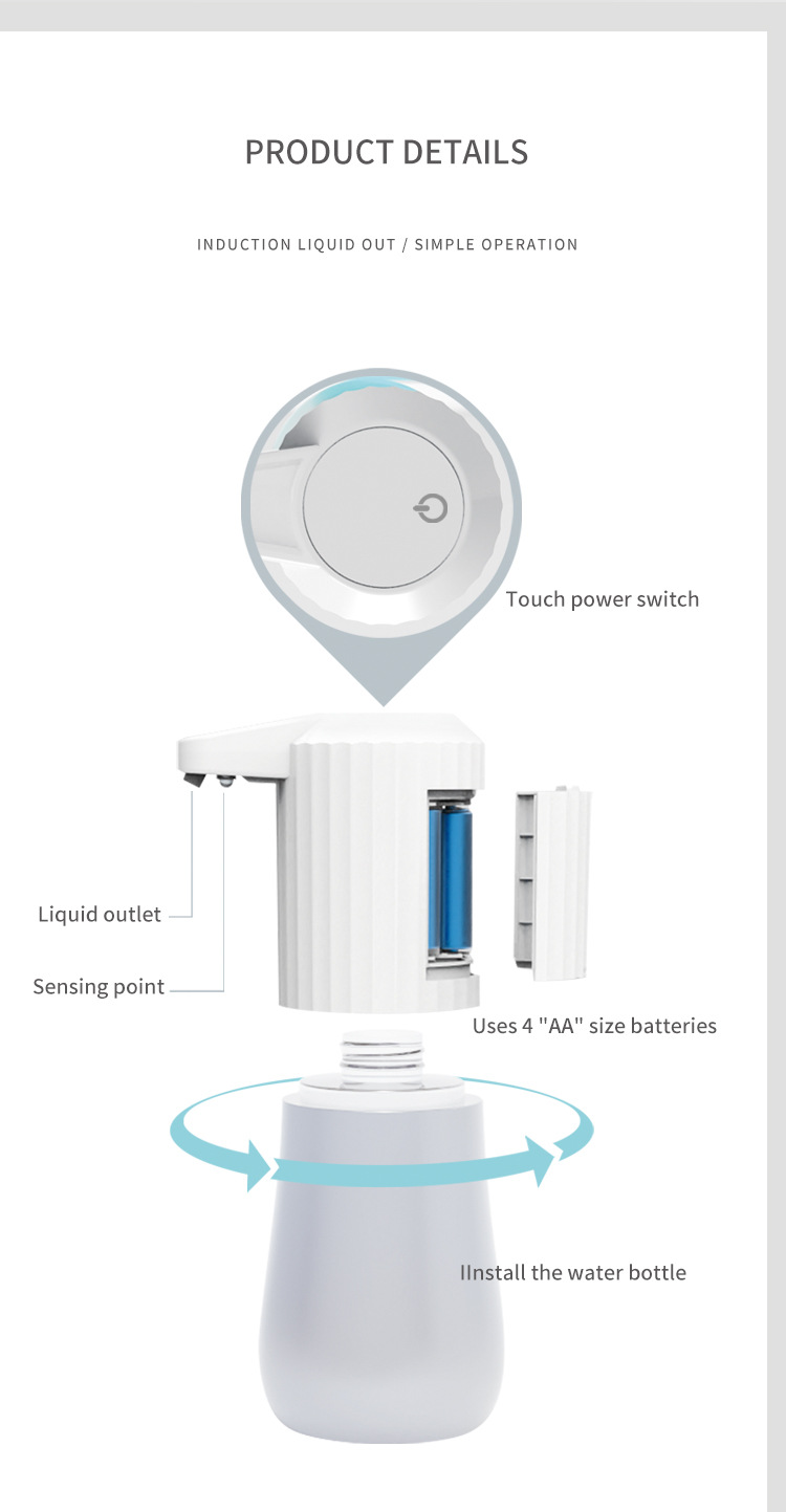 Cross-Border Automatic Foam Hand Washing Machine Hand Disinfection Dispenser Household Sink Intelligent Inductive Soap Dispenser Cross-Border Automatic Foam Hand Washing Machine Hand Disinfection Dispenser Household Sink Intelligent Inductive Soap Dispenser