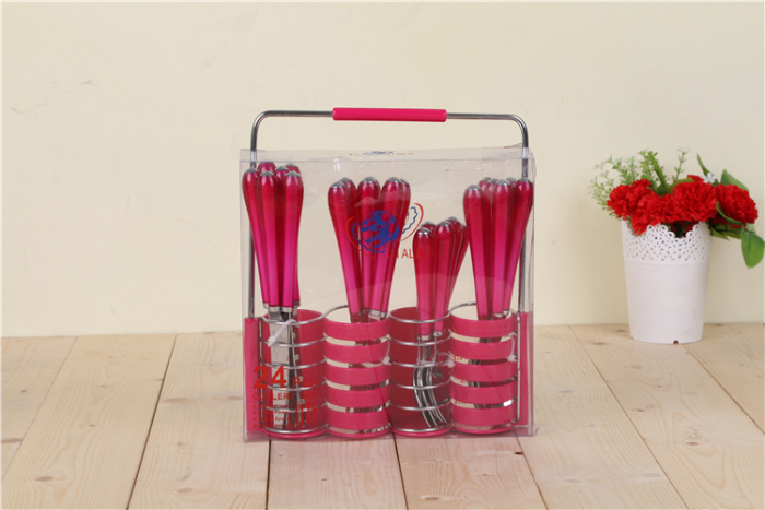 The Table knife, fork, spoon, new stainless steel tableware set hotel supplies western food set
