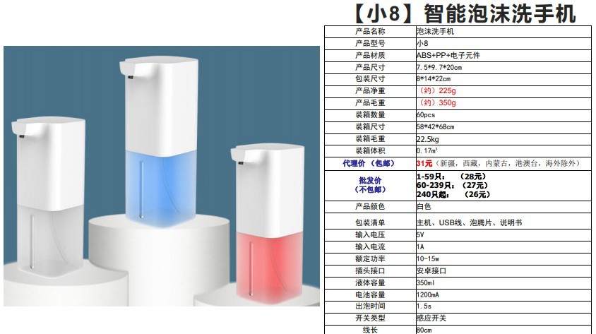 Automatic Sensor Foam Hand Washing Machine Household Smart Mobile Phone Electric Hand Sanitizer Automatic Soap Dispenser Automatic Sensor Foam Hand Washing Machine Household Smart Mobile Phone Electric Hand Sanitizer Automatic Soap Dispenser
