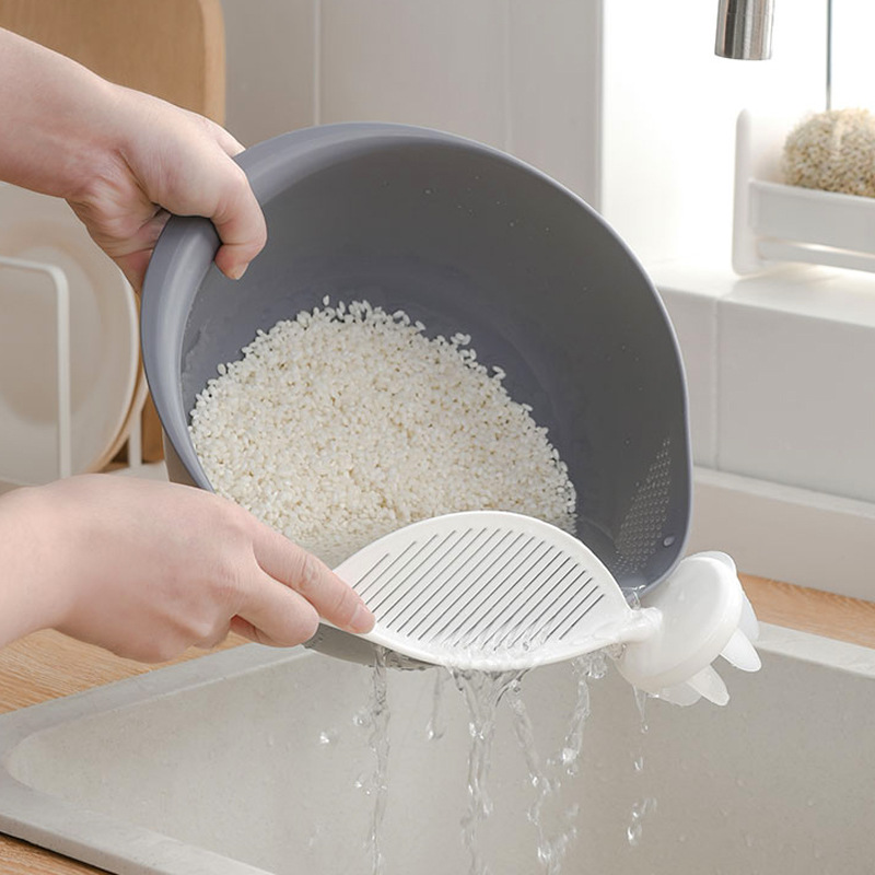 Kitchen Supplies Household Complete Collection Does Not Hurt Hands Water Drainer Rice Washing Brush Rice Washing Stick