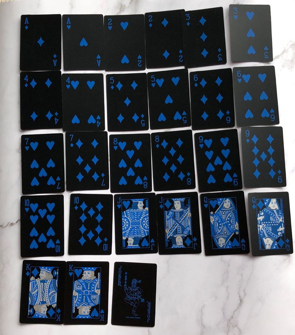 Waterproof Pure Black Plastic Poker Table Game Card PVC Magic Foreign Trade Poker Card Waterproof Pure Black Plastic Poker Table Game Card PVC Magic Foreign Trade Poker Card