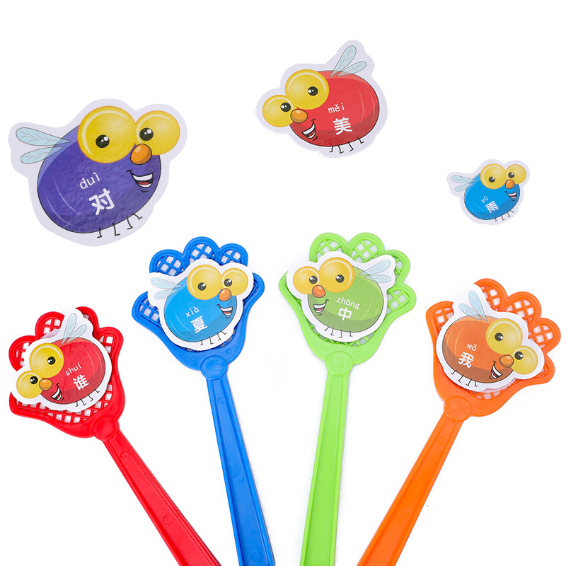 Child Racket Flyswatter Puzzle Parent-Child Interaction Toys English Table Game Card Concentration Training High Frequency Words