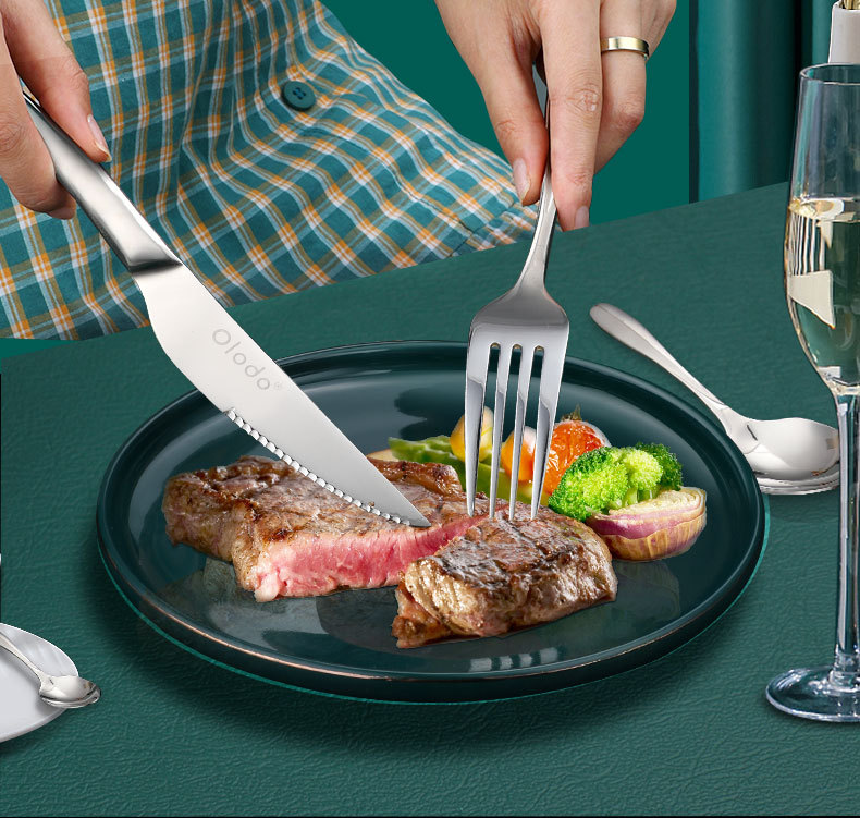 Steak Knife Single Steak Western Tableware Knife and Fork Wholesale Nordic Steak Table Knife Sharp 304 Stainless Steel