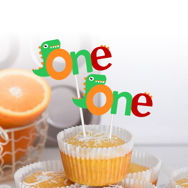 Birthday Party Decoration Dining-Table Decoration Dinosaur Theme Dinosaur One Cake Inserting Card