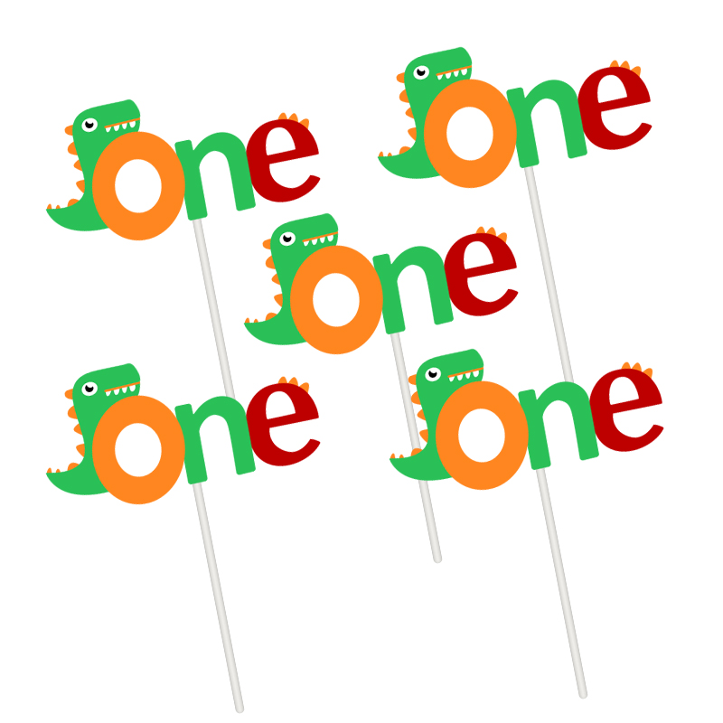 Birthday Party Decoration Dining-Table Decoration Dinosaur Theme Dinosaur One Cake Inserting Card