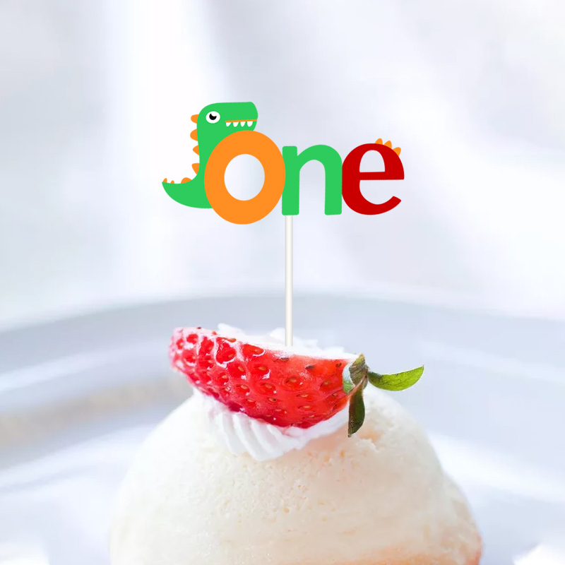 Birthday Party Decoration Dining-Table Decoration Dinosaur Theme Dinosaur One Cake Inserting Card