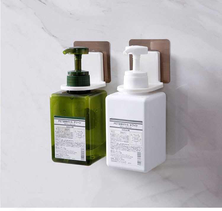 Hotel Hand Sanitizer Bottle Press Bathroom Soap Dispenser Holder Bathroom Brushed Wall Hanging Shower Gel Rack Hotel Hand Sanitizer Bottle Press Bathroom Soap Dispenser Holder Bathroom Brushed Wall Hanging Shower Gel Rack